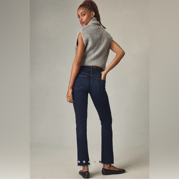 MOTHER The Dazzler Mid-Rise Straight-Leg Ankle Fray Jeans - Picture 11 of 11